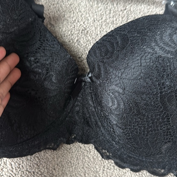 Rene Rofe Lightly Padded Black Lace Bra - Picture 2 of 6
